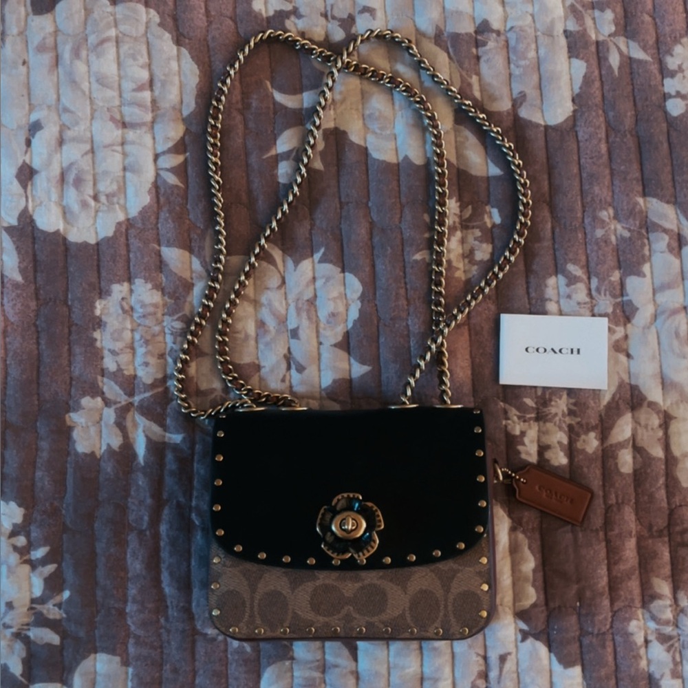 Coach Black and Brown Crossbody Bag